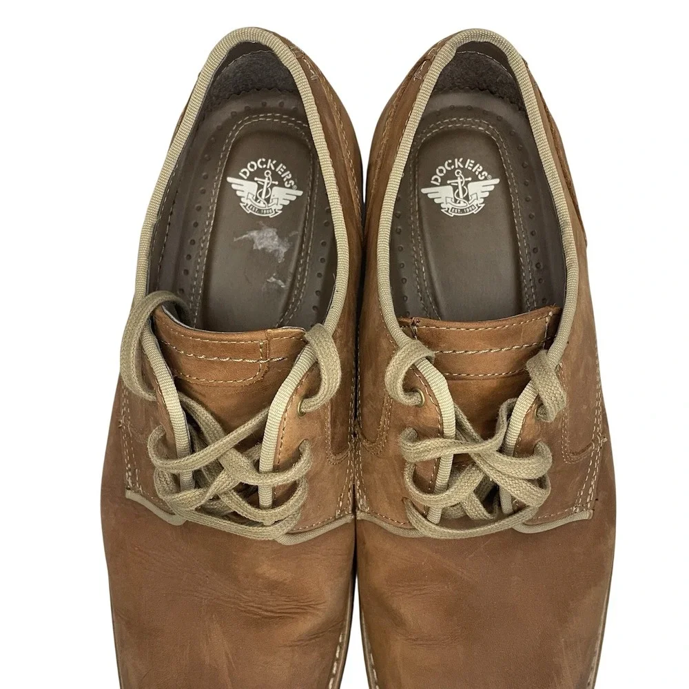 EUC Dockers Bronson Faux Leather Rugged Casual Dress Lugged Sole Oxford Shoes 12